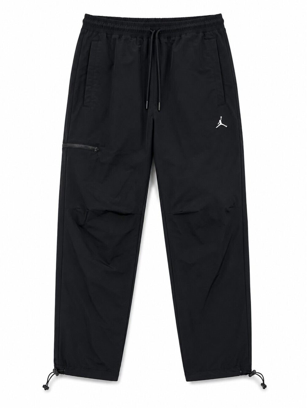Jordan Men's Black Woven Track Pants Zip Pocket Drawstring Athletic Joggers